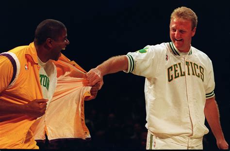 Why did the commercial feature larry bird and magic johnson